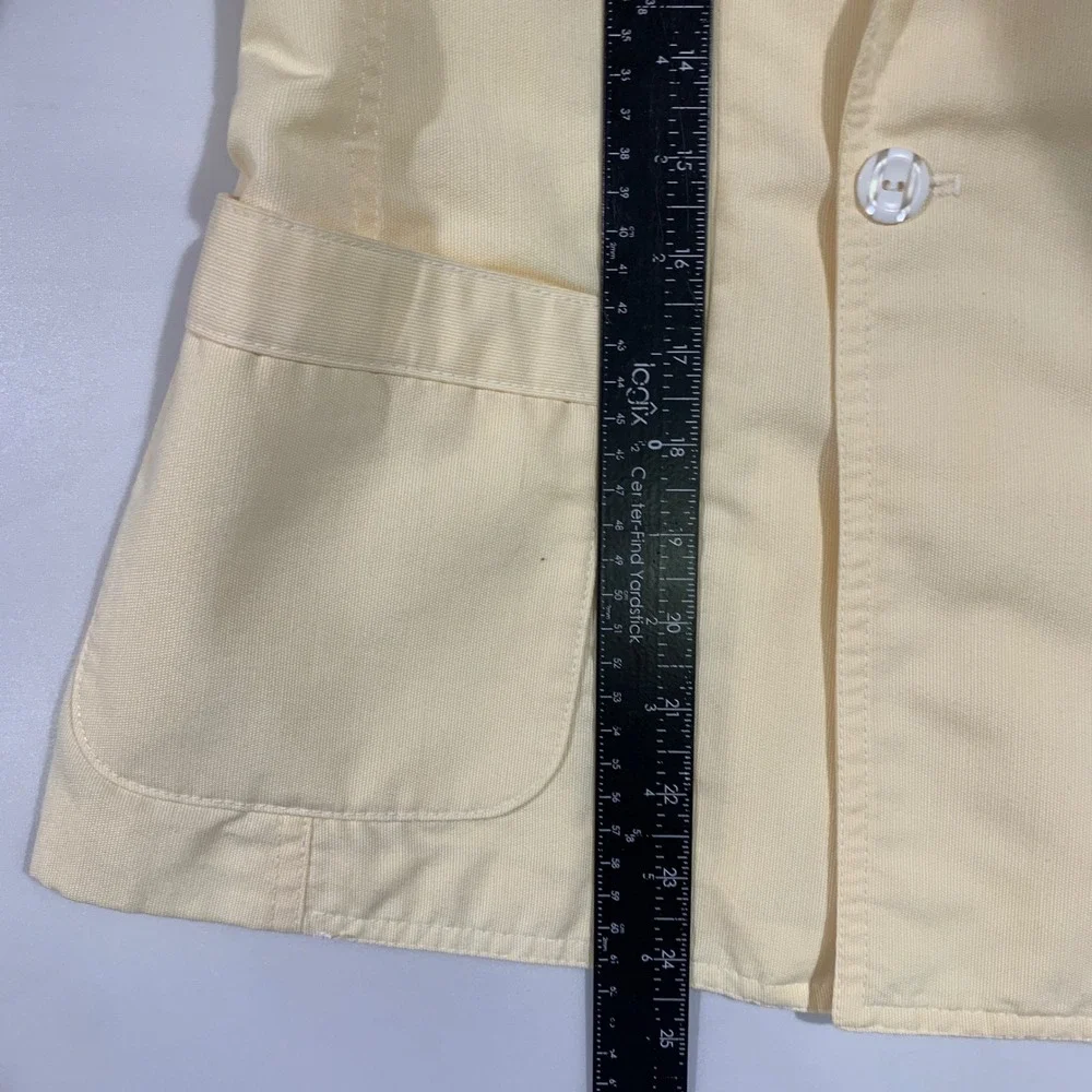 Vintage TOMBOY Blazer Jacket Size 11 Butter Yellow Pockets Career‎